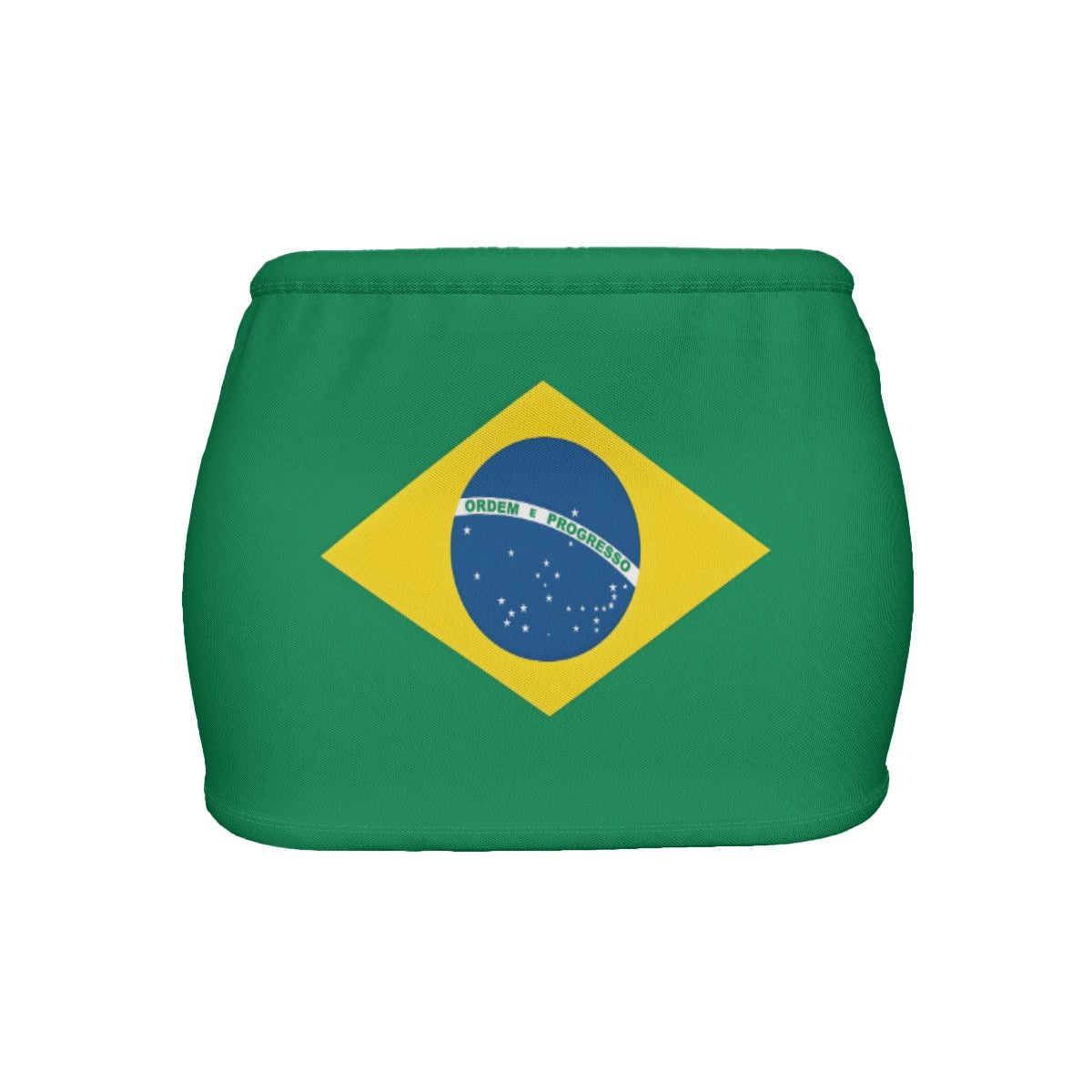 Brazil Flag Inspired Women’s Slinky Micro Mini Skirt