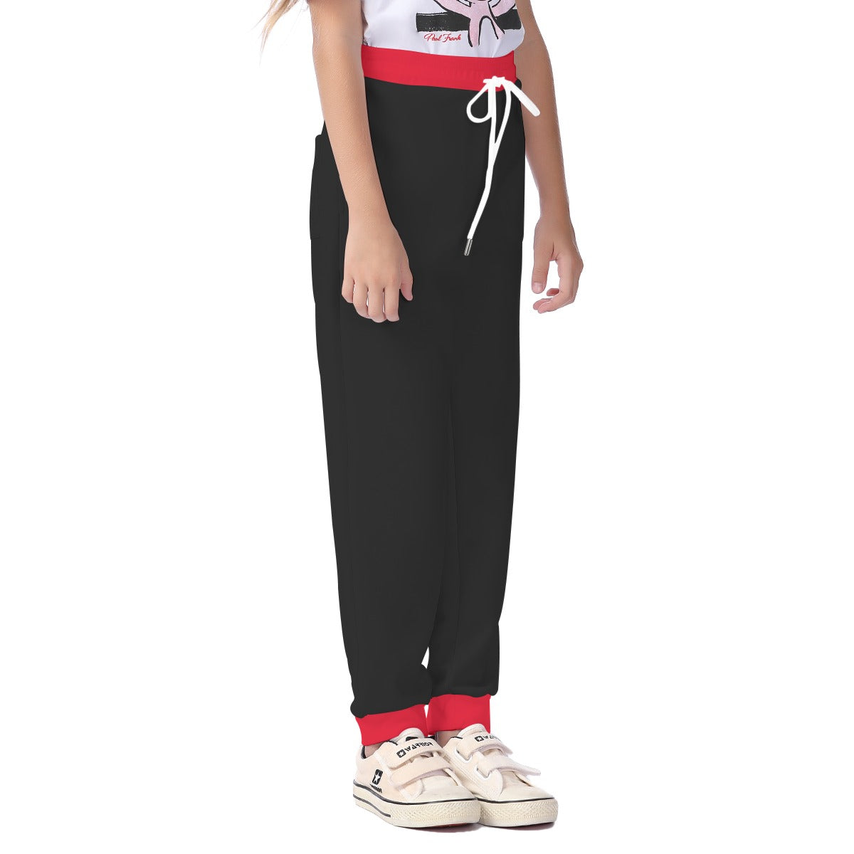 Thin Red Line Flag Inspired Unisex Kids' Casual Pants Style-2