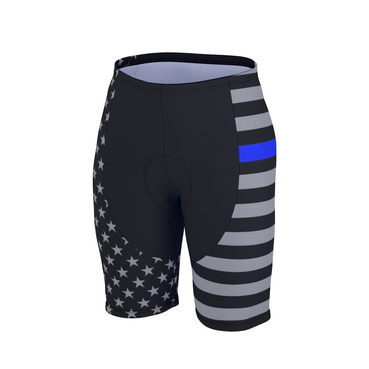 Thin Blue Line (subdues) Flag Inspired Men’s Cycling Shorts