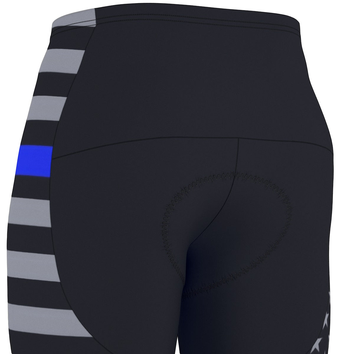 Thin Blue Line (subdues) Flag Inspired Men’s Cycling Shorts