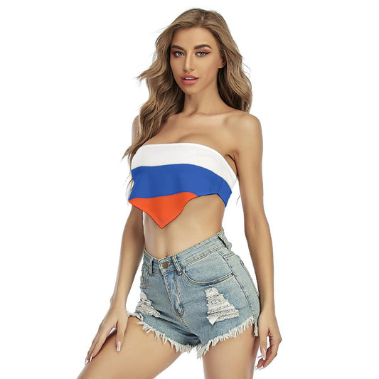 Russia Flag Inspired Women’s Triangle Tube Top