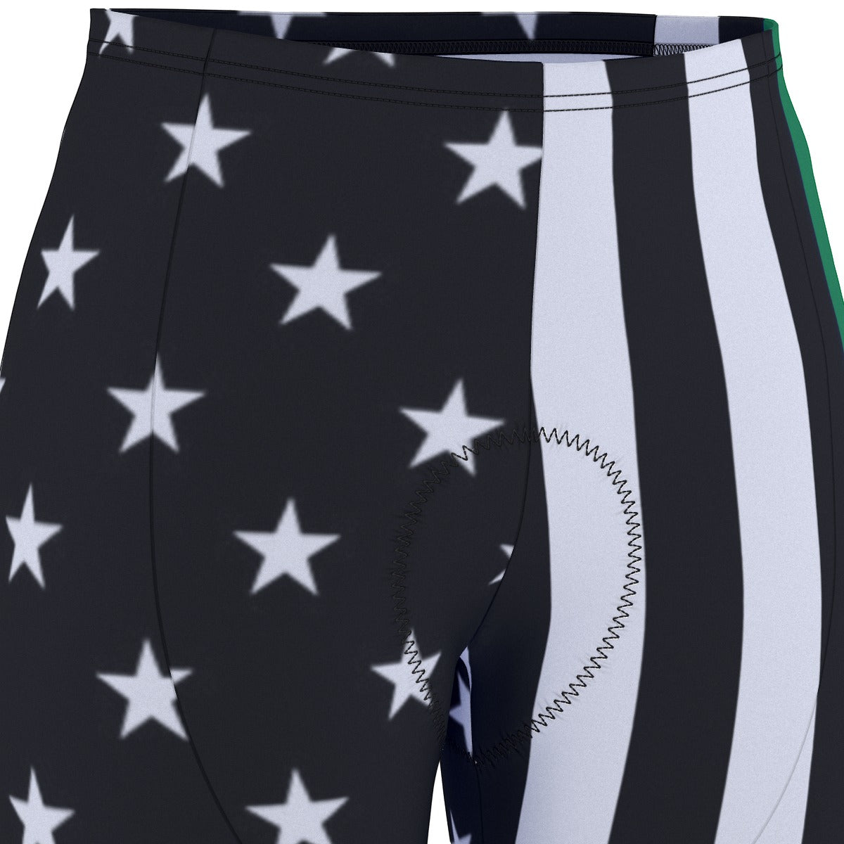 Thin Green Line Flag Inspired Men’s Cycling Shorts