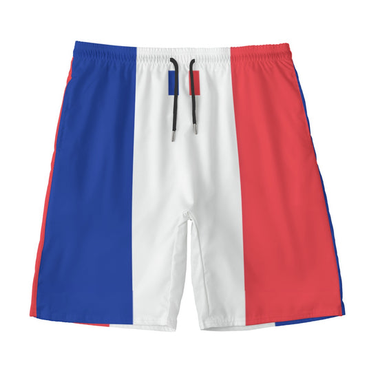 Luv My Flag shorts with French flag color design.