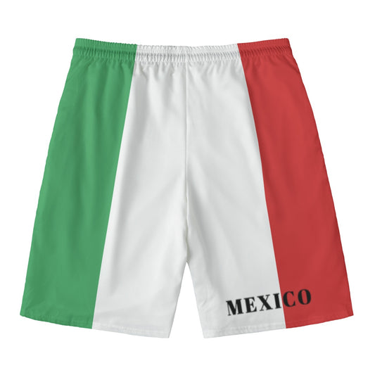 [Luv My Flag] Mexico-themed shorts with green, white, red stripes.