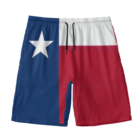 Texas flag shorts by Luv My Flag, stylish design.