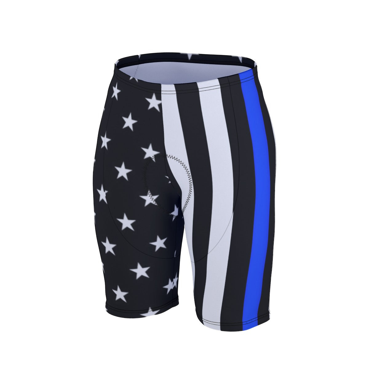 Thin Blue Line Flag Inspired Men’s Cycling Shorts