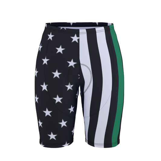 Thin Green Line Flag Inspired Men’s Cycling Shorts