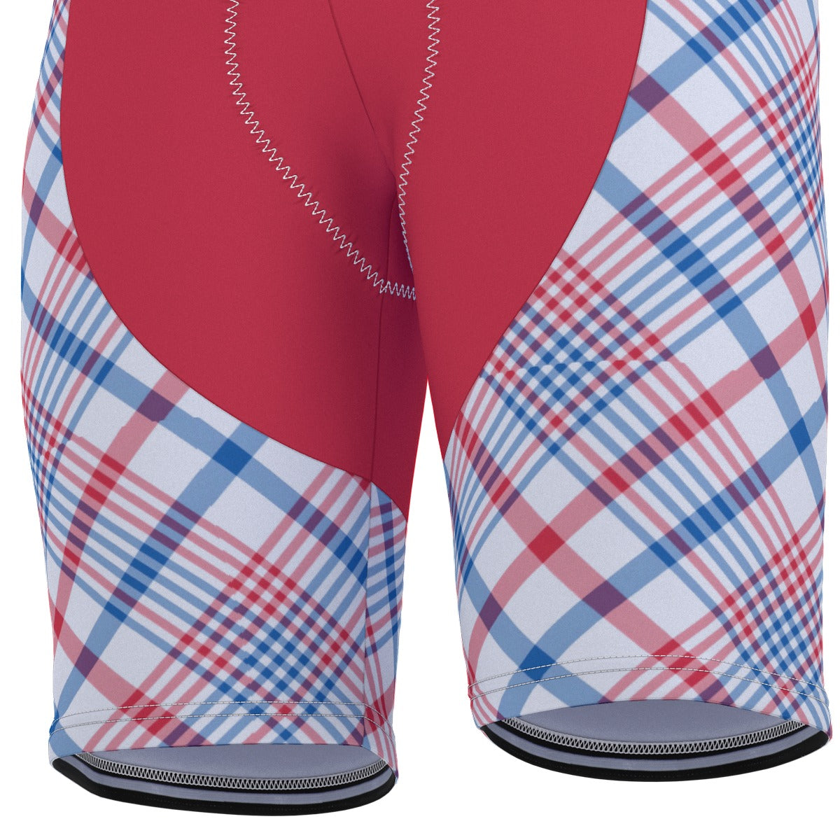 USA/American Flag Inspired Plaid Pattern Men’s Cycling Shorts