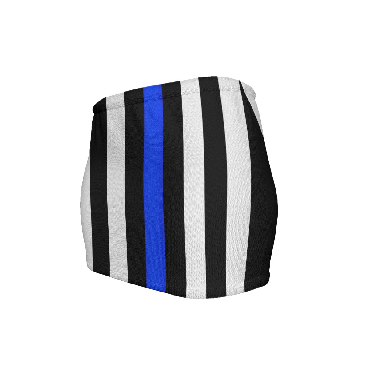 Thin Blue Line Flag Inspired Women’s Slinky Micro Mini Skirt