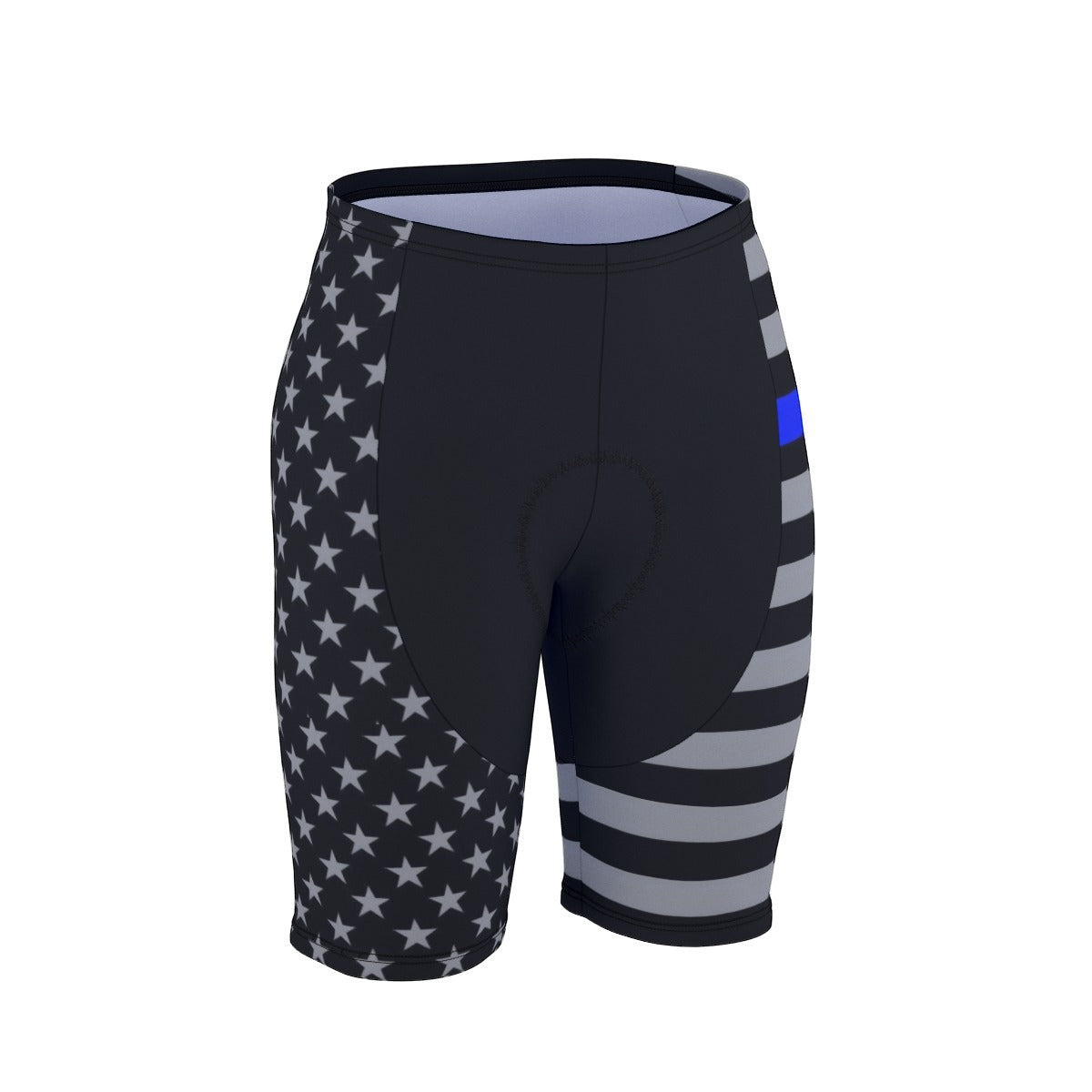 Thin Blue Line (subdues) Flag Inspired Men’s Cycling Shorts