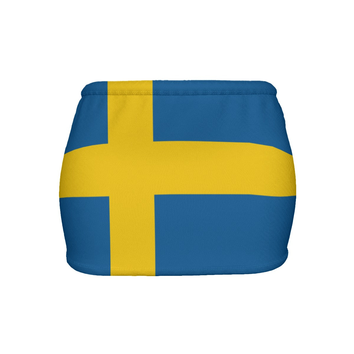 Sweden Flag Inspired Women’s Slinky Micro Mini Skirt