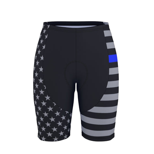 Thin Blue Line (subdues) Flag Inspired Men’s Cycling Shorts