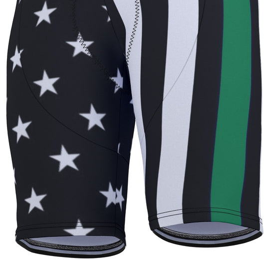 Thin Green Line Flag Inspired Men’s Cycling Shorts