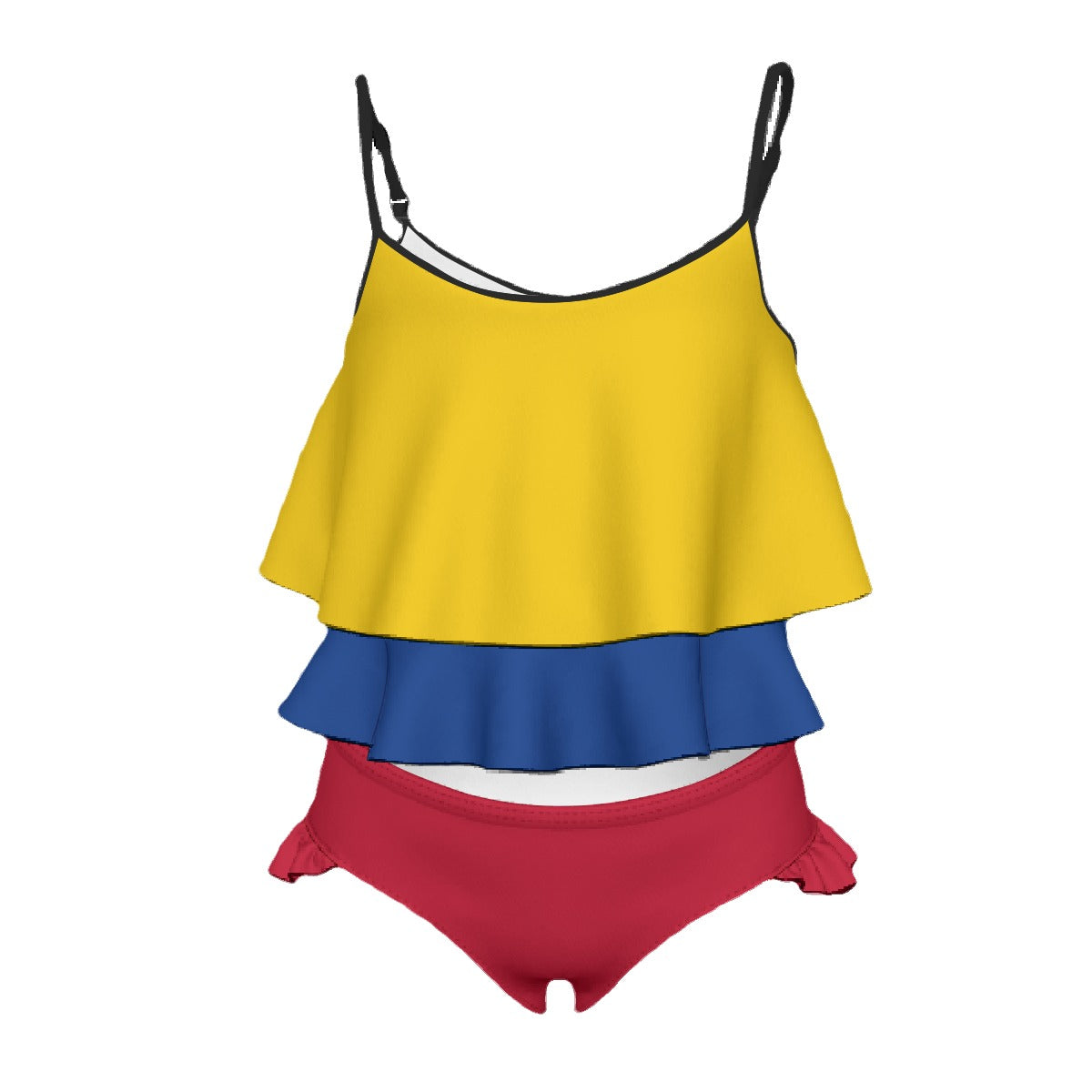 Colombia Flag Inspired Girl's Swimsuit