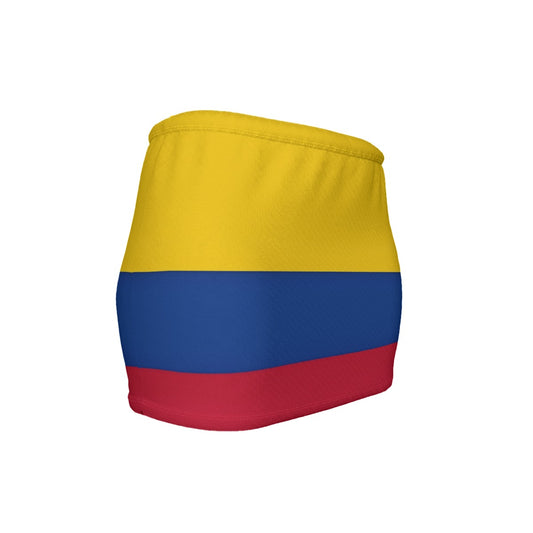 Colombia Flag Inspired Women’s Slinky Micro Mini Skirt