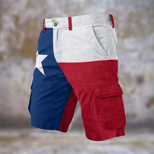 Texas Flag Inspired Men’s Cargo Shorts