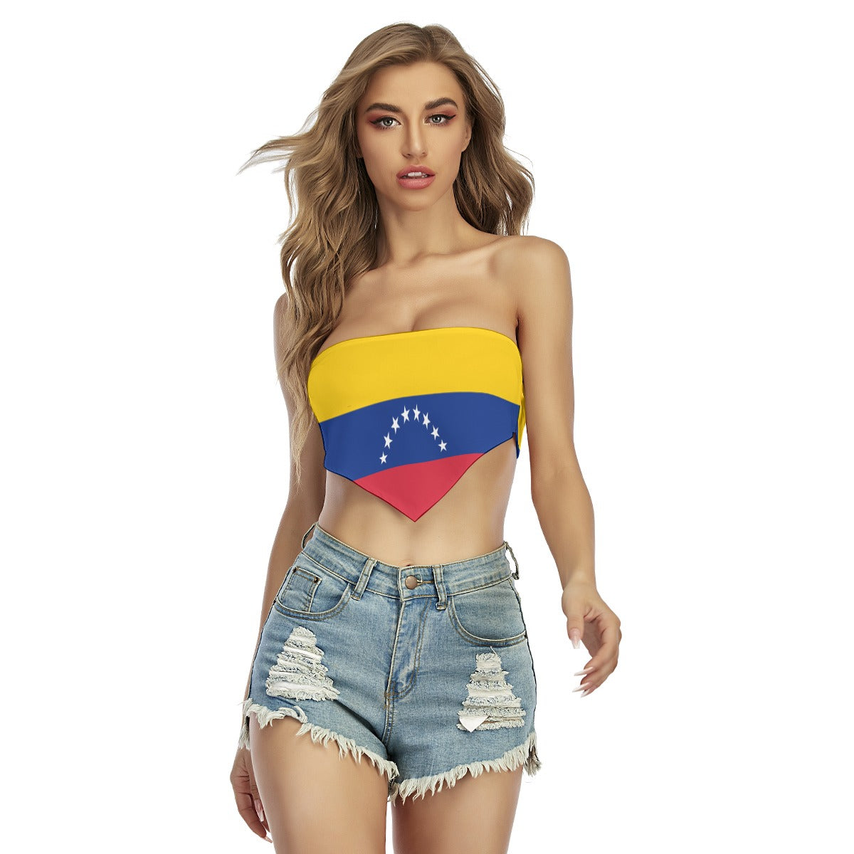 Venezuela Flag Inspired Women’s Triangle Tube Top