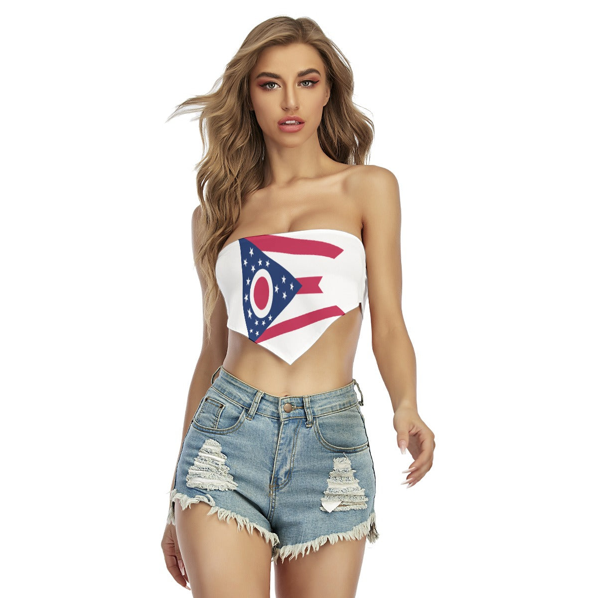 Ohio Flag Inspired Women’s Triangle Tube Top
