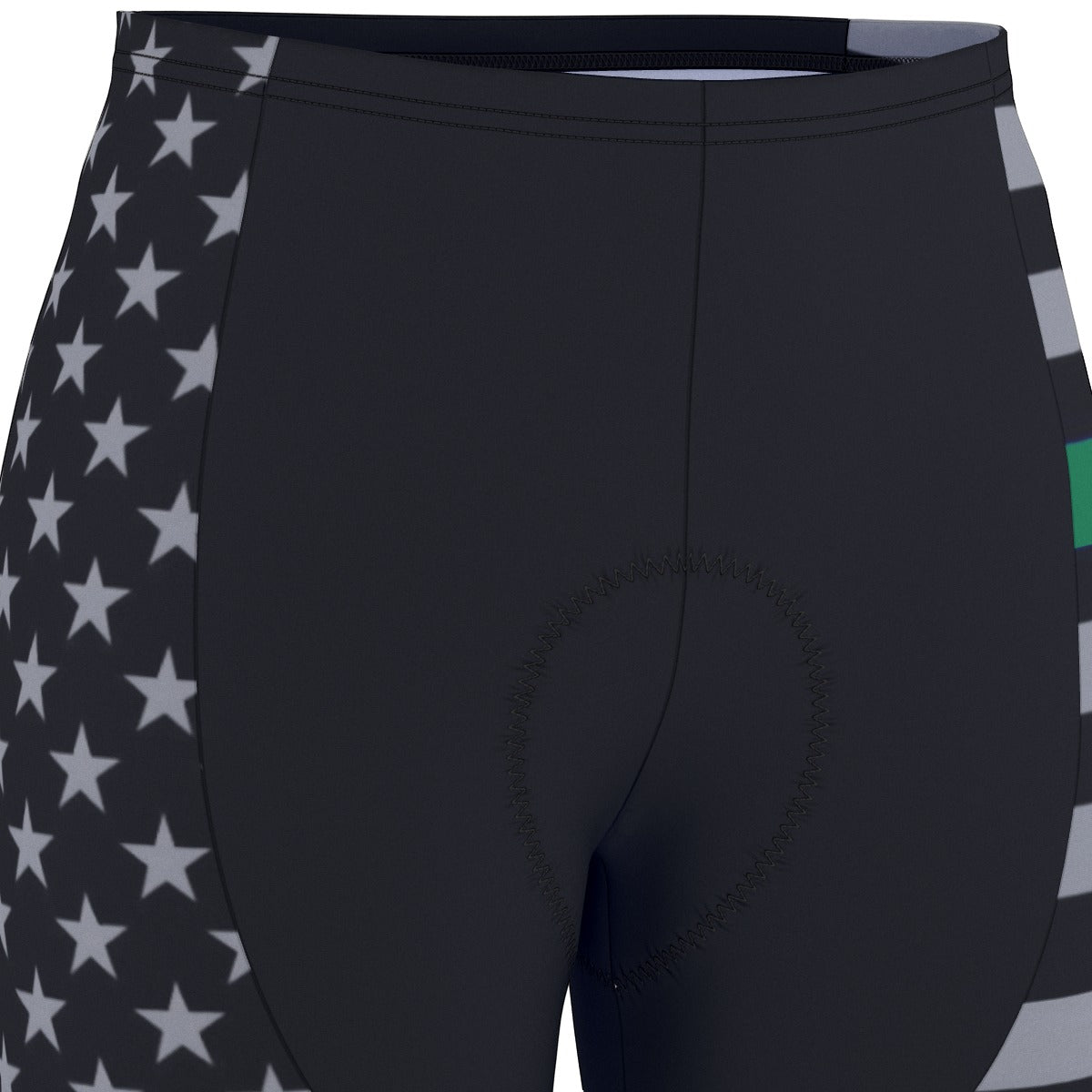 Thin Green Line (subdues) Flag Inspired Men’s Cycling Shorts