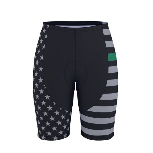 Thin Green Line (subdues) Flag Inspired Men’s Cycling Shorts