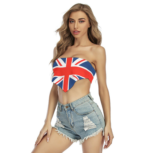 UK/Great Britain Flag Inspired Women’s Triangle Tube Top