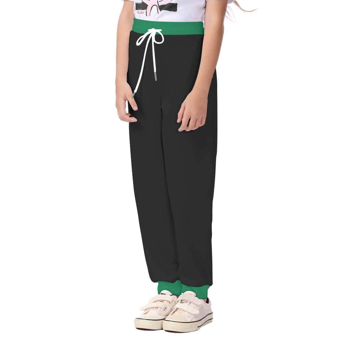 Thin Green Line Flag Inspired Unisex Kids' Casual Pants Style-2