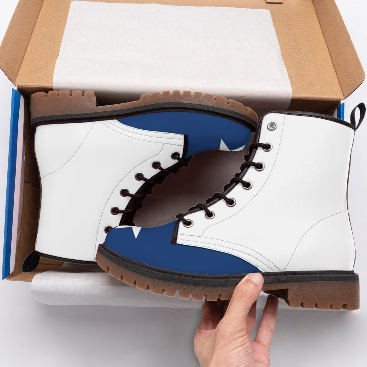 Texas Flag Inspired Women's Derby Laced Boots