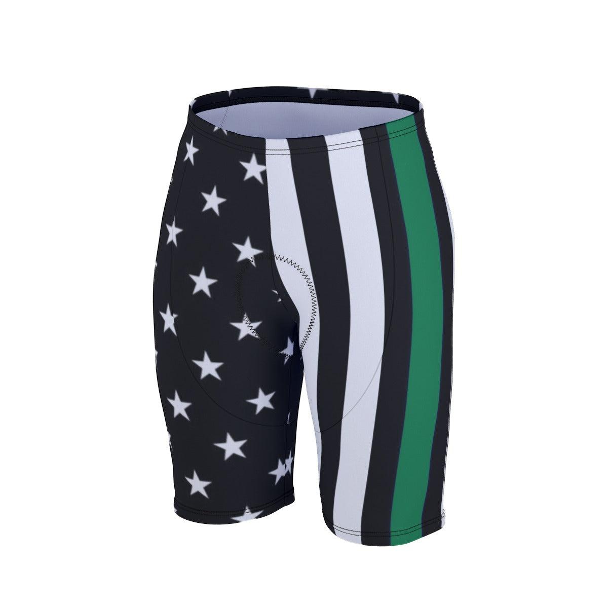 Thin Green Line Flag Inspired Men’s Cycling Shorts