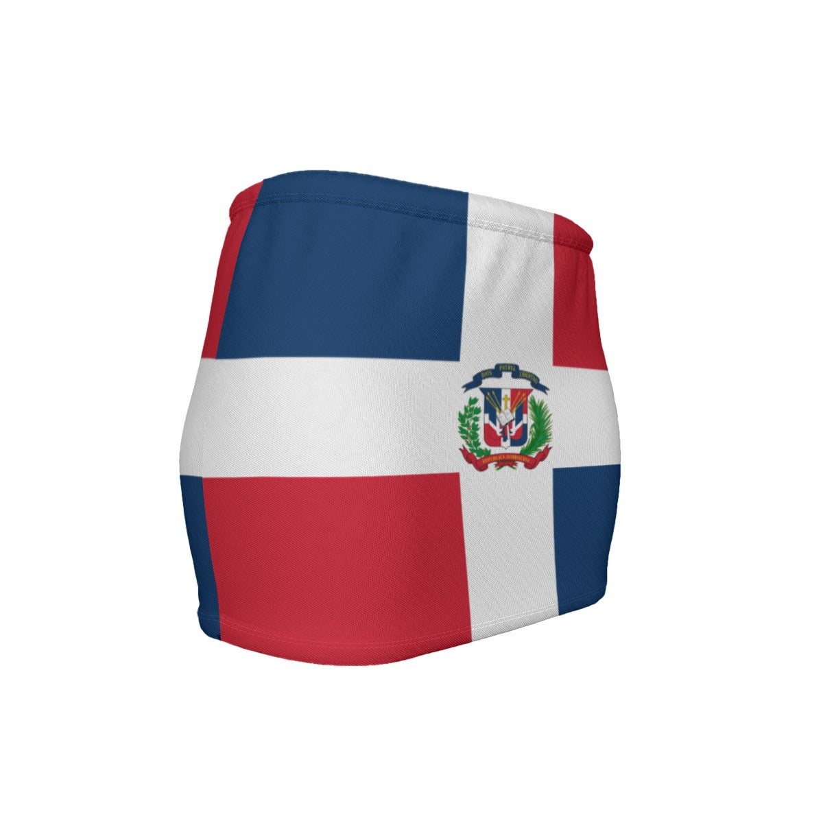 Dominican Republic Flag Inspired Women’s Slinky Micro Mini Skirt