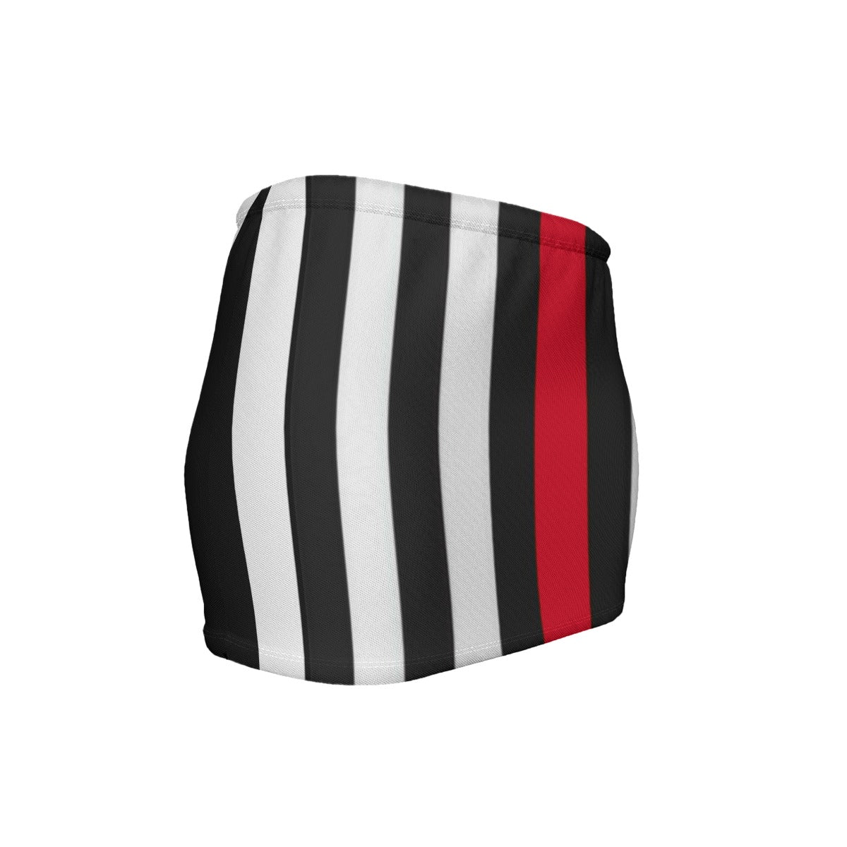 Thin Red Line Flag Inspired Women’s Slinky Micro Mini Skirt