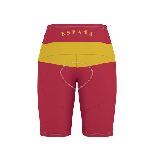 Spain Flag Inspired Men’s Cycling Shorts