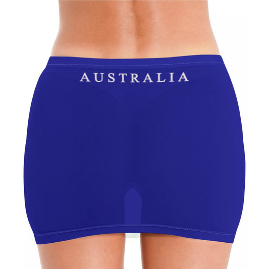 Australia Flag Inspired Women’s See Through Sheer Mesh Bodycon Skirt