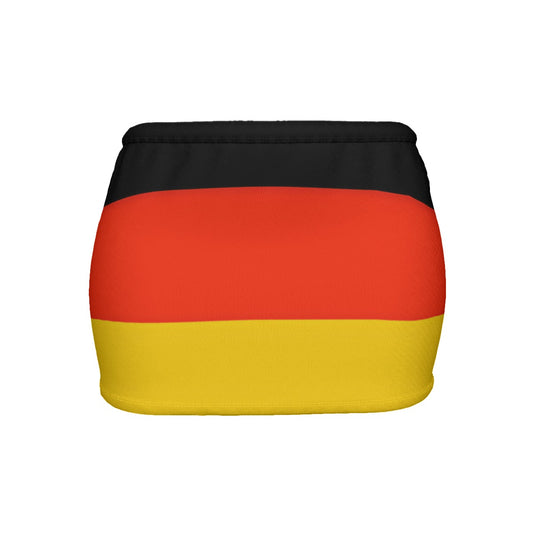 Germany Flag Inspired Women’s Slinky Micro Mini Skirt