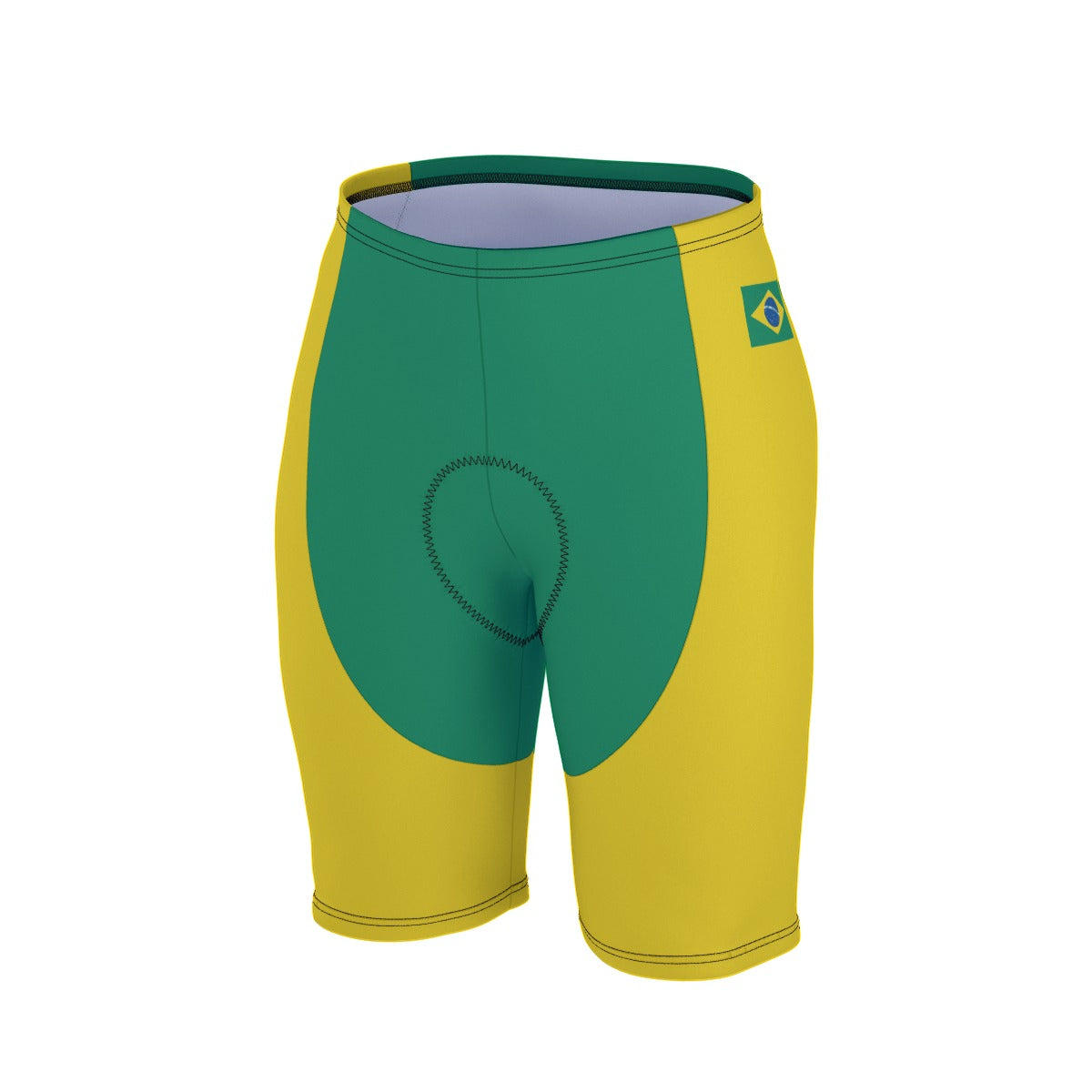 Brazil Flag Inspired Men’s Cycling Shorts