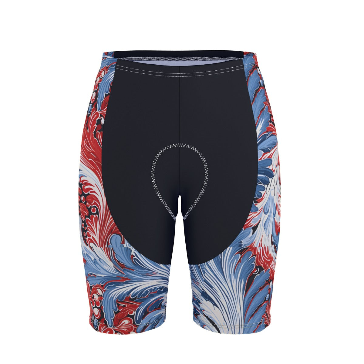 USA/American Flag Inspired Paisley/Feather Pattern Men’s Cycling Shorts