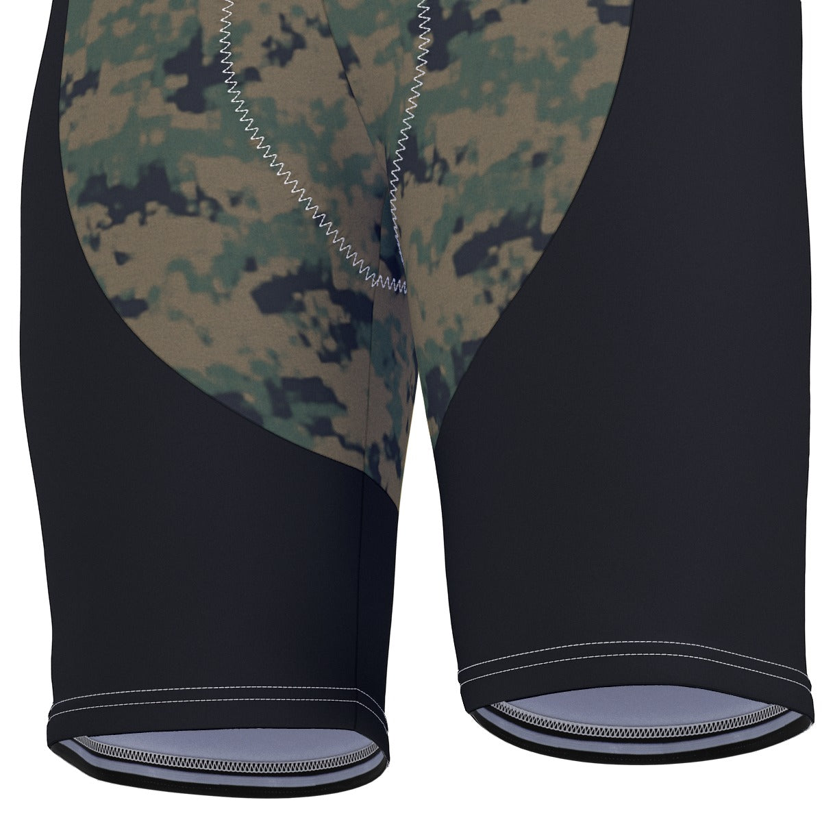 Thin Green Line Flag Inspired Eagle on Digital Camo Men’s Cycling Shorts