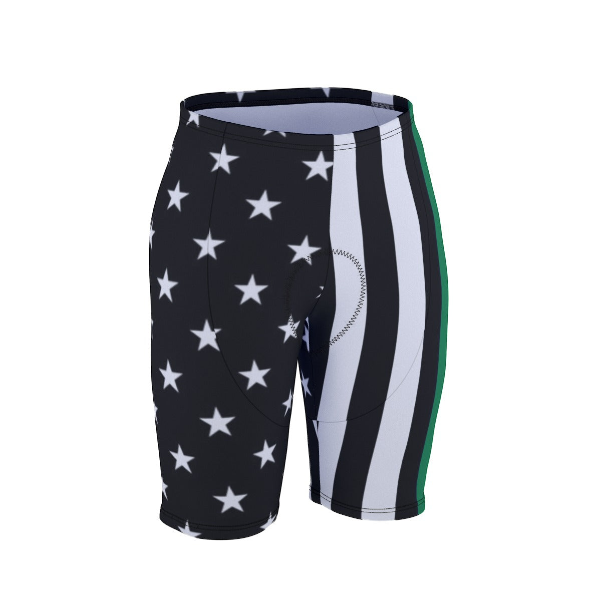 Thin Green Line Flag Inspired Men’s Cycling Shorts