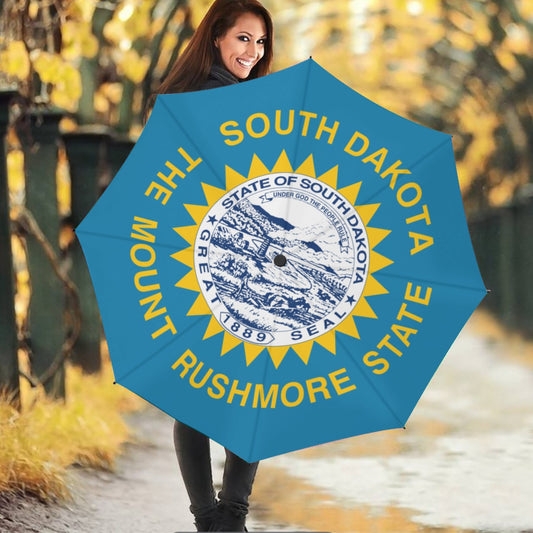 South Dakota State Flag Auto Open & Close Travel Umbrella