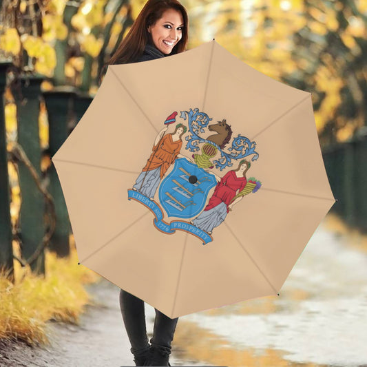 New Jersey State Flag Auto Open & Close Travel Umbrella