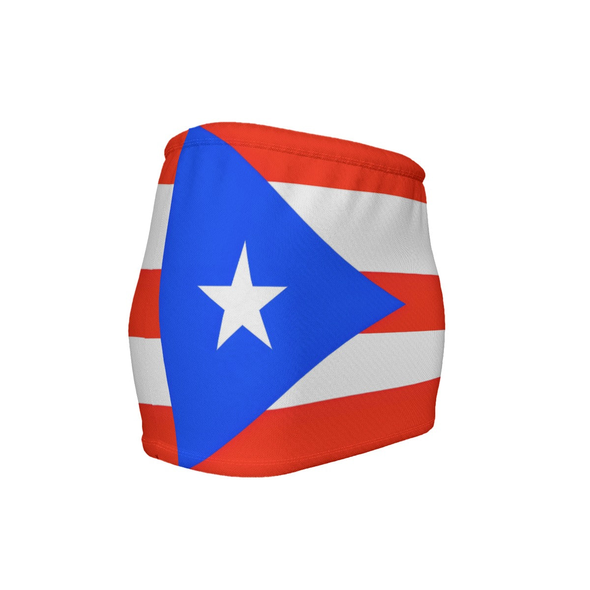 Puerto Rico Flag Inspired Women’s Slinky Micro Mini Skirt