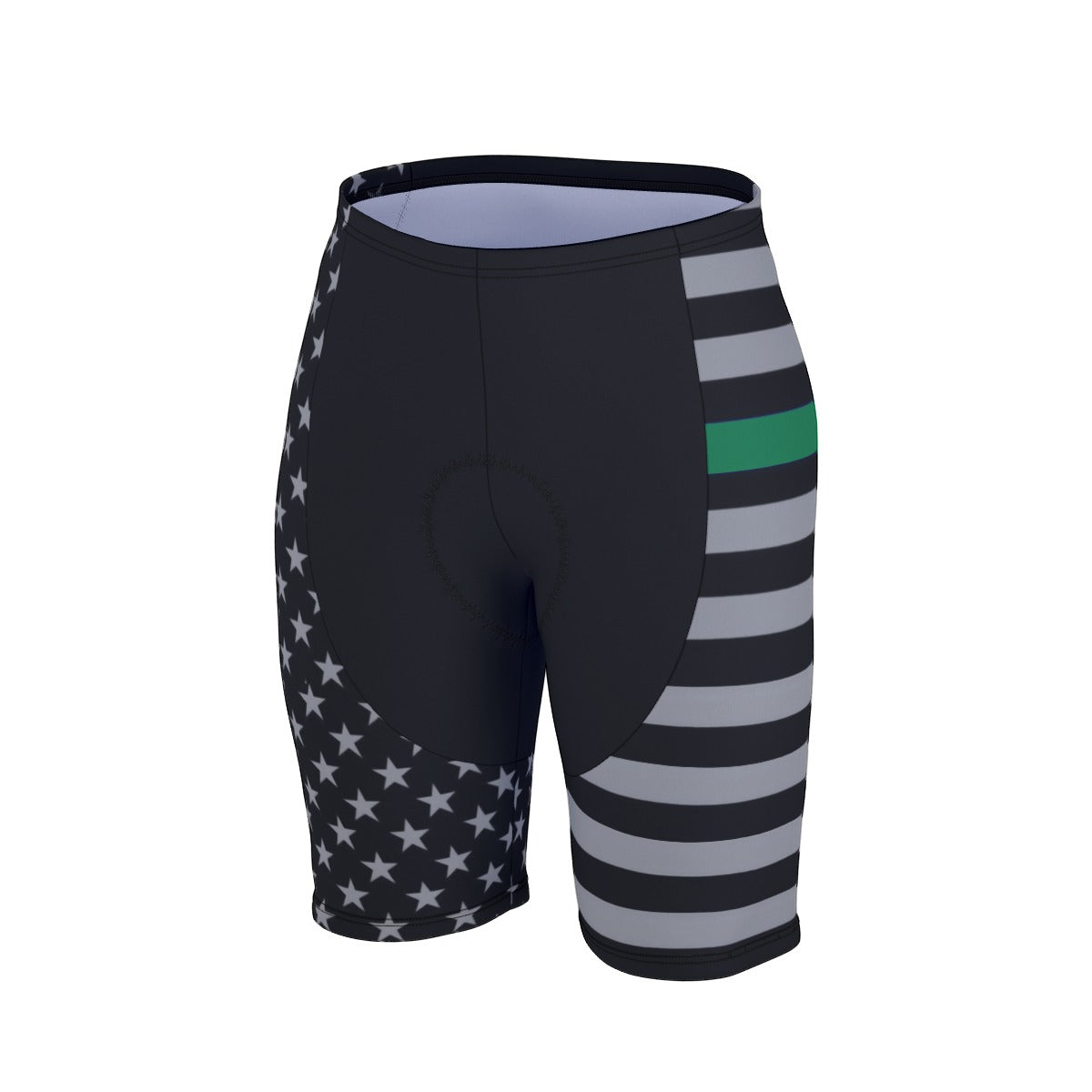 Thin Green Line (subdues) Flag Inspired Men’s Cycling Shorts
