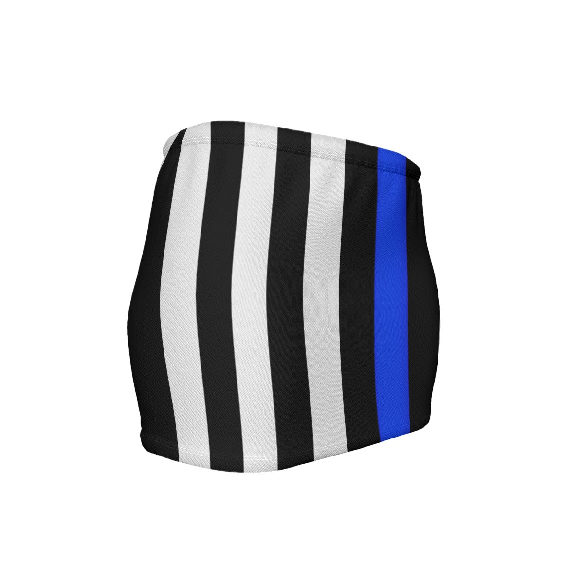 Thin Blue Line Flag Inspired Women’s Slinky Micro Mini Skirt
