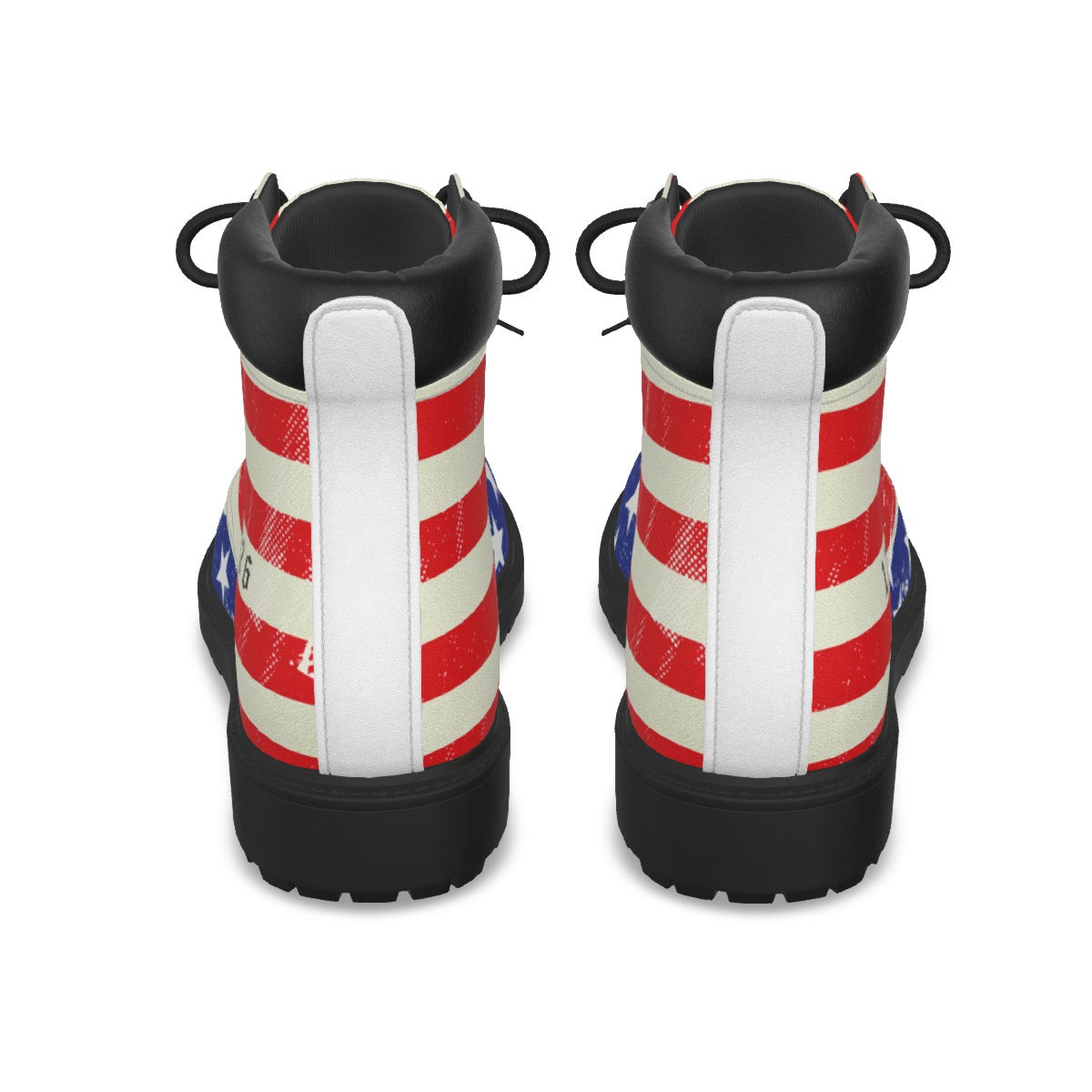 America 250 Year Anniversary USA/America Flag Inspired Men’s Padded-Collar Lace-Up Utility Boots