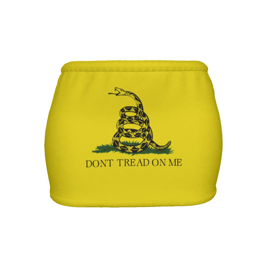 Gadsden Flag Inspired Women’s Slinky Micro Mini Skirt