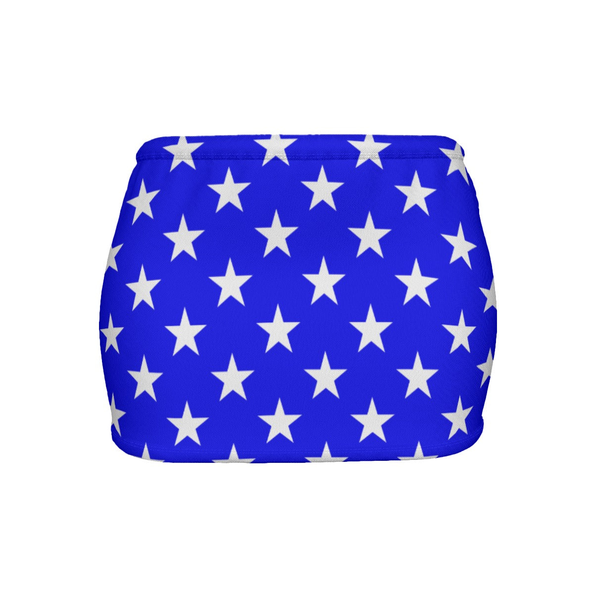USA/American Flag Inspired Bright Blue with Stars Women’s Slinky Micro Mini Skirt