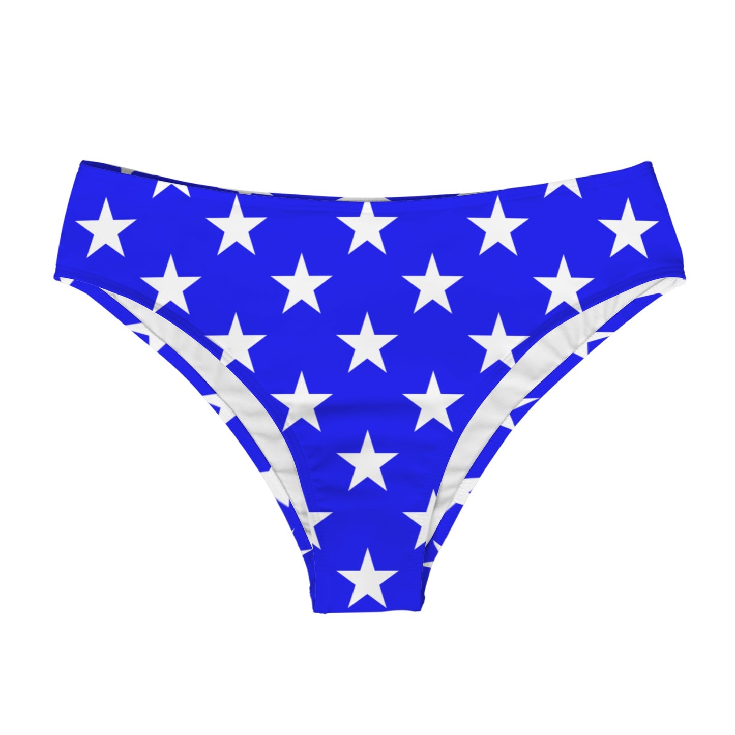 USA/American Flag Inspired Stars High-Waisted Bikini Bottom