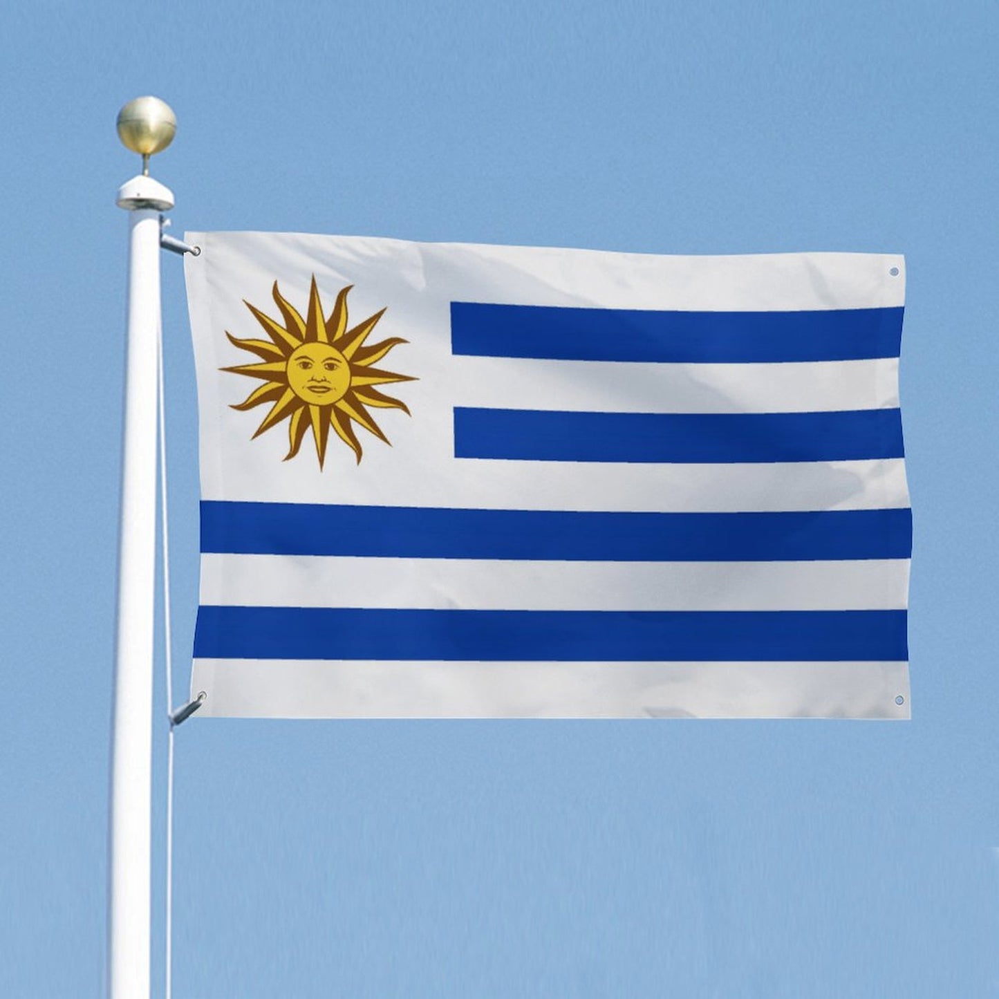 Uruguay Flag Inspired Wall Mount Flag with Four Grommets (35x59 in)