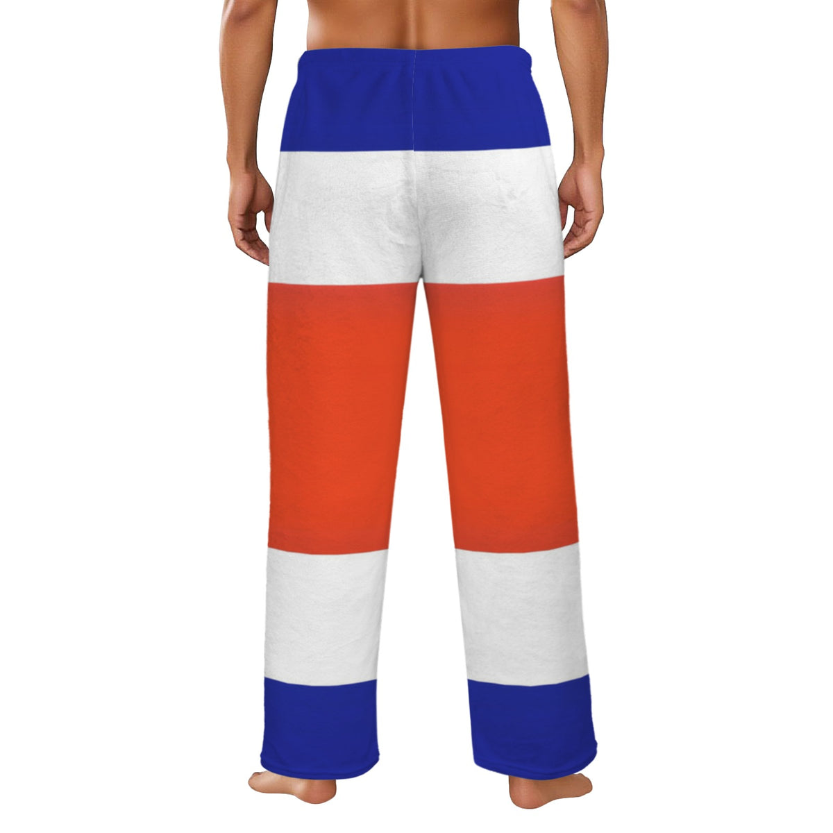Costa Rica Flag Inspired Men's Flannel Pajama Trousers Printed in the USA