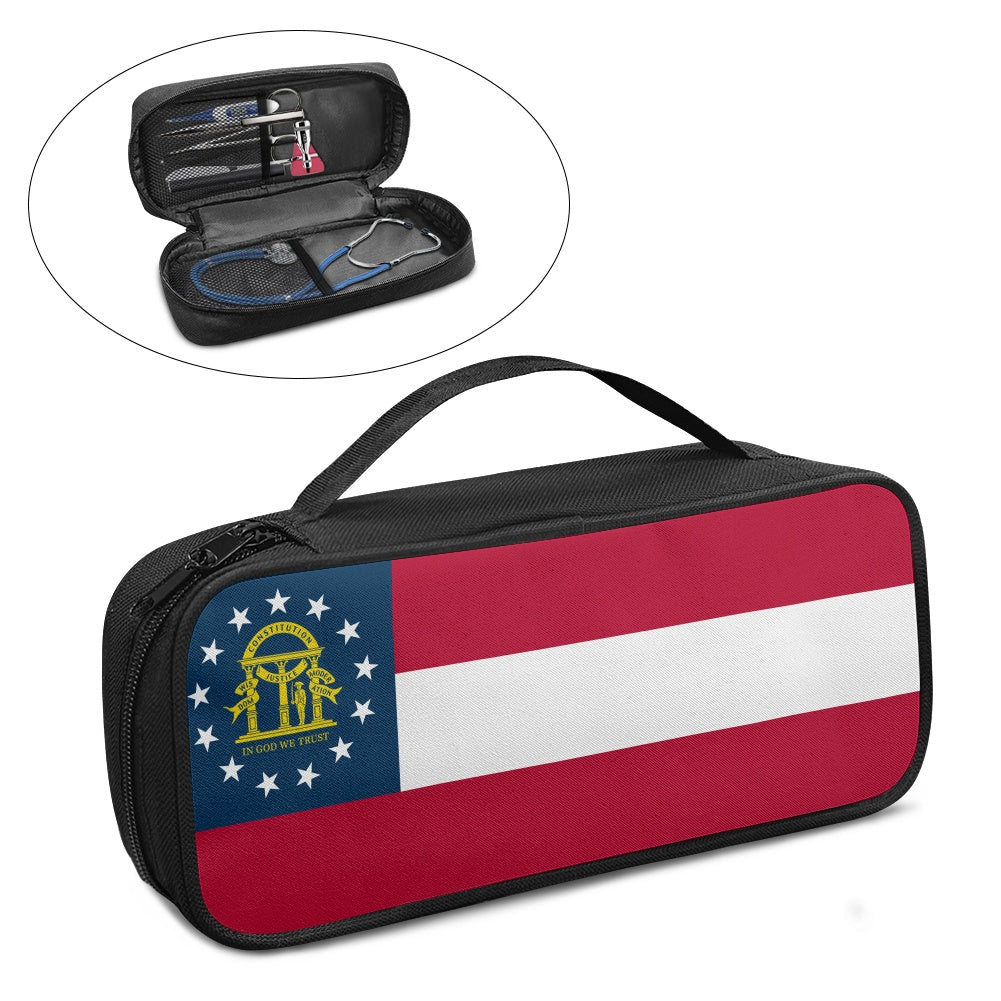 Georgia Flag Inspired Stethoscope Storage Bag