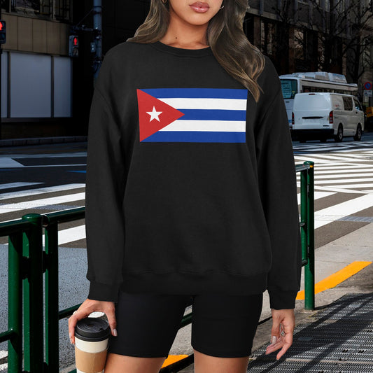 Cuba Flag Unisex Fleece Sweatshirt (Made in the USA)